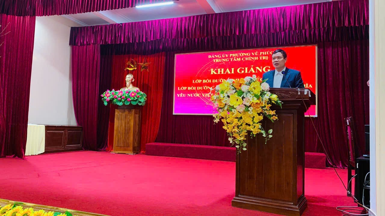 Phường Vũ Phúc khai giảng lớp Bồi dưỡng nhận thức về Đảng năm 2026