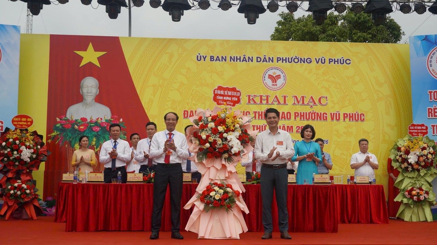 Phường Vũ Phúc khai mạc Đại hội Thể dục thể thao lần thứ I năm 2026