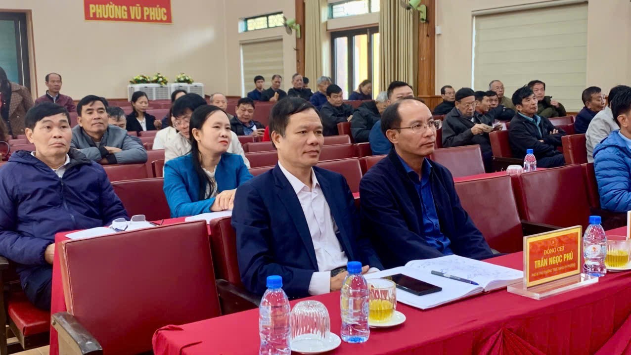 Phường Vũ Phúc tham dự Hội nghị trực tuyến triển khai công tác bầu cử đại biểu Quốc hội khóa XVI và đại biểu HĐND các cấp nhiệm kỳ 2026 - 2031