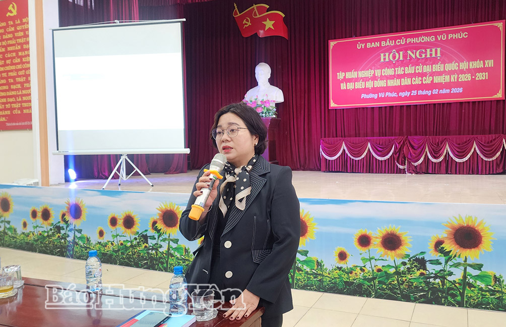 Phường Vũ Phúc: Tập huấn nghiệp vụ công tác bầu cử