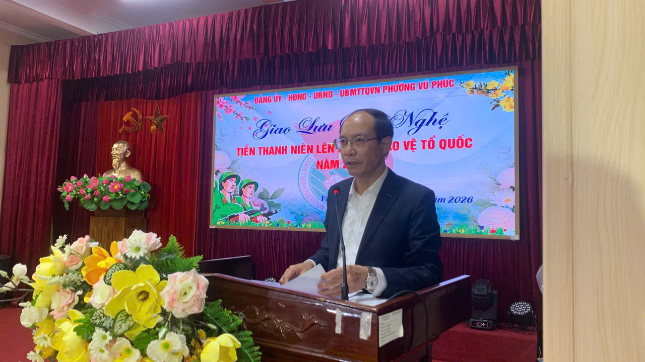 Phường Vũ Phúc tổ chức Lễ dâng hương tưởng niệm các anh hùng Liệt sĩ và Ngày hội tòng quân năm 2026