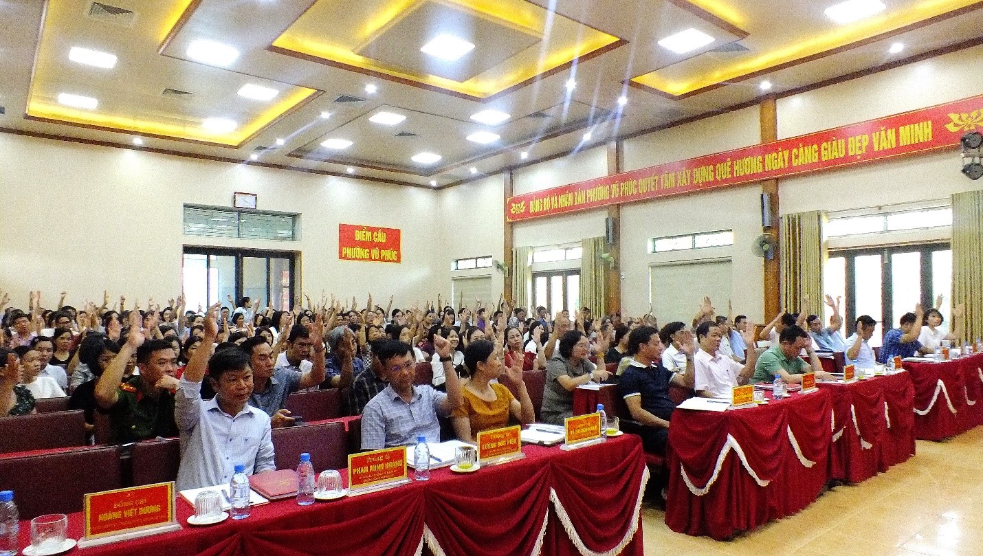 Phường Vũ Phúc lấy ý kiến về phương án sắp xếp các cơ sở giáo dục công lập