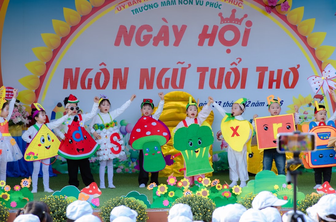 Trường Mầm non Vũ Phúc tổ chức "Ngày Hội ngôn ngữ tuổi thơ"