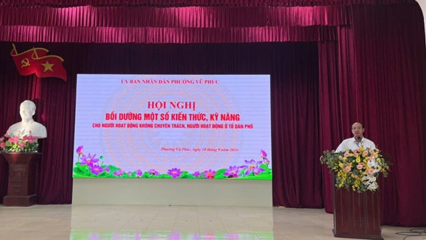Vũ Phúc bồi dưỡng kiến thức, kỹ năng cho đội ngũ làm công tác tại tổ dân phố