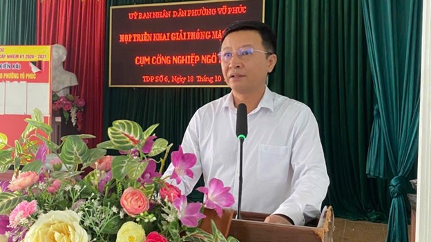 Vũ Phúc thông tin chính sách bồi thường, hỗ trợ giải phóng mặt bằng Dự án Cụm công nghiệp Ngô Xá